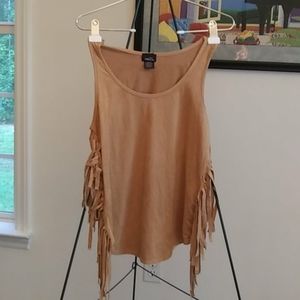 rue21 faux suede look tank top
